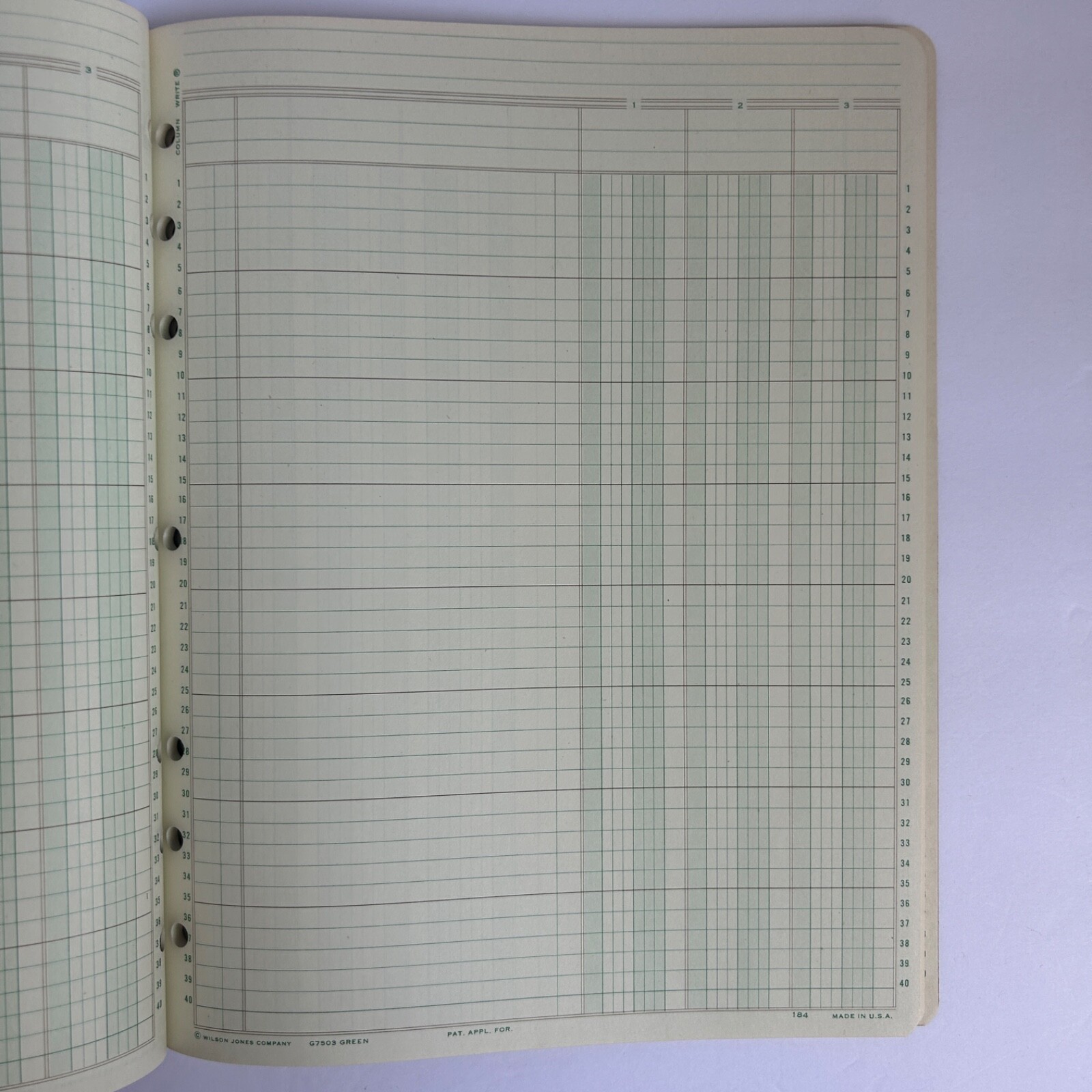 VTG Wilson Jones Columnar Pad G7503 Accounting 3 Columns BONUS Analysis Pad FREE