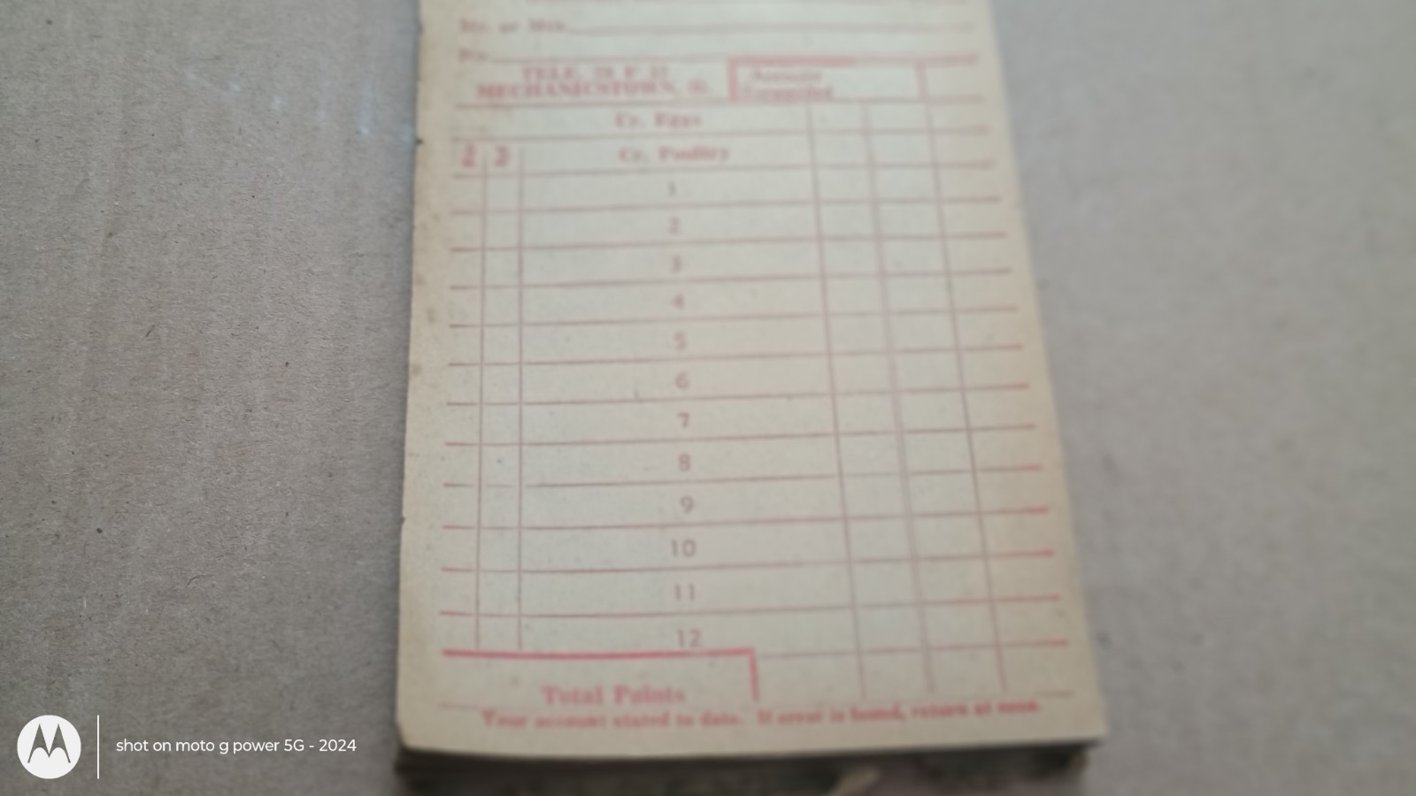 VINTAGE “Sales Book Order Receipt D.A. Robinson Mechanics town, Ohio General Mer