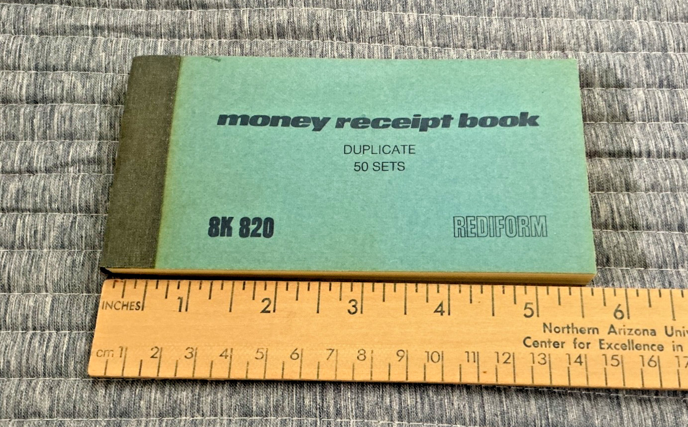 Rediform Money Receipt Book Duplicate 8K 820 50 Sheets With Carbon Paper