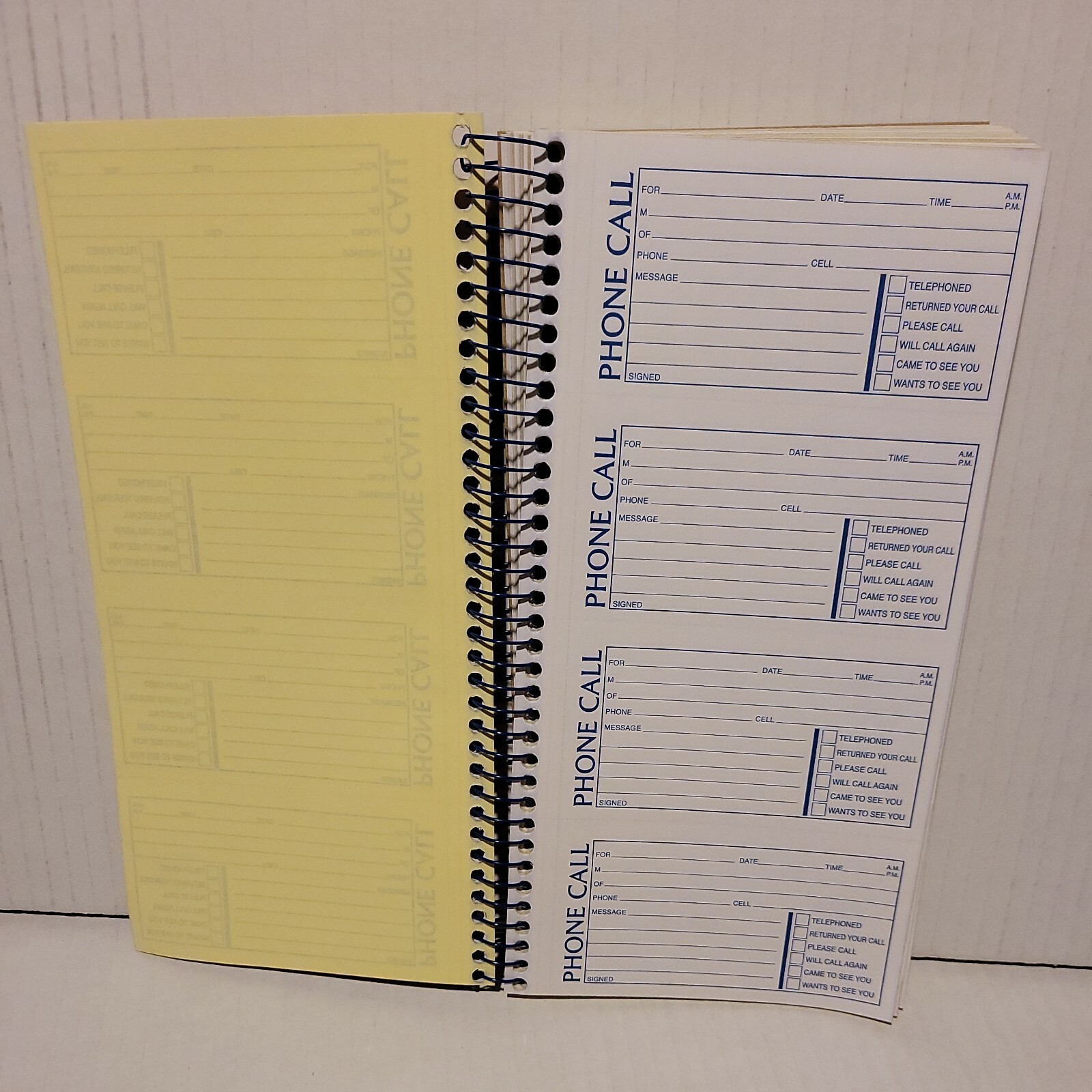 LOT 3 Adams Phone Message Book 2 Part Carbonless 5 1/4” x 11” 4 Sets/ Page