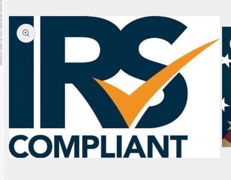 2024 IRS Tax Form 1098 Mtg Int single sheet set for 2 borrowers, carbonless 3-pt