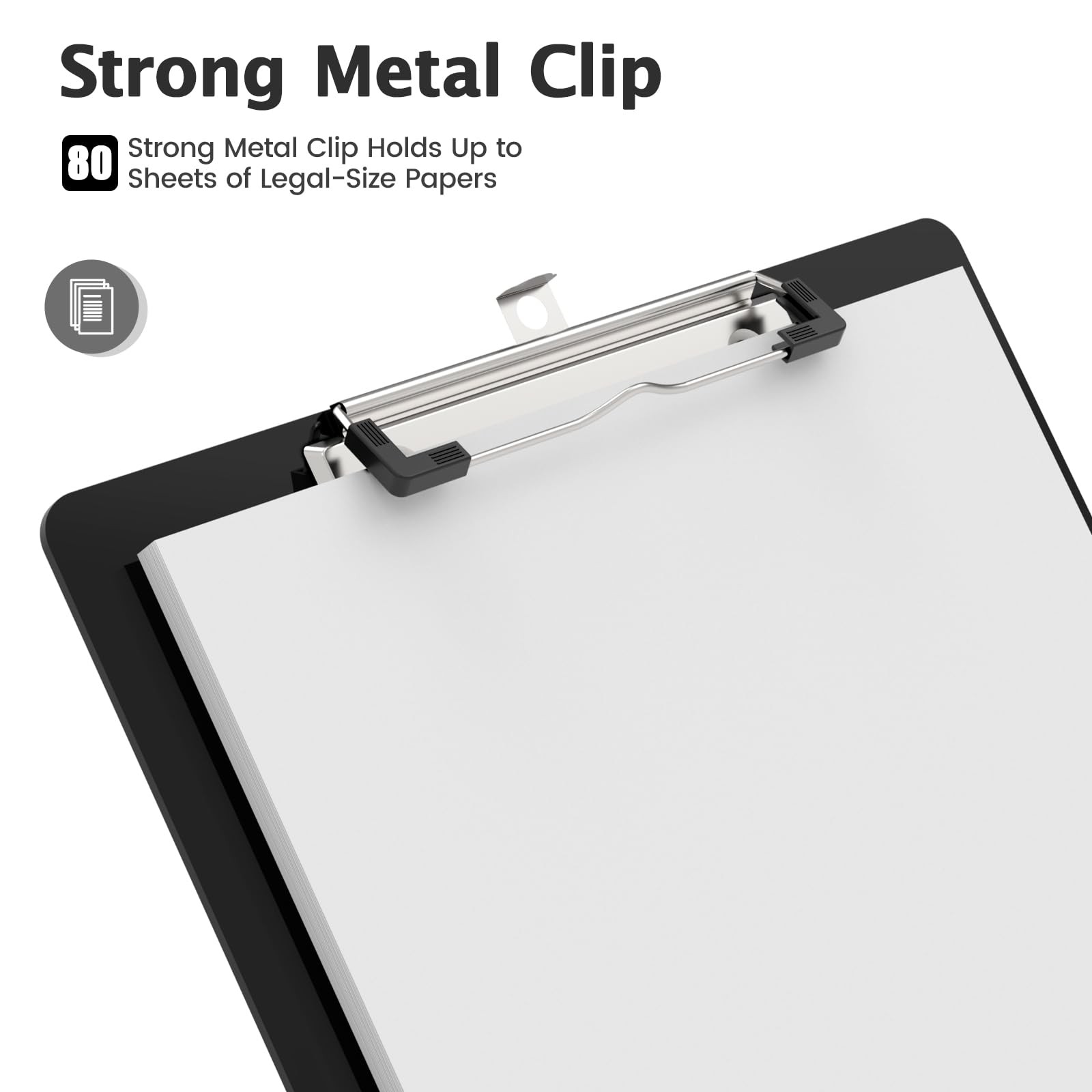 Macroclo Plastic Legal Size Clipboard, Black 8.5 x 14 Clip Boards