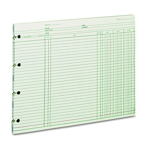 Jones Ledger , Balance Ledger, 9-1/4″ x 11-7/8″, Green, 100 Sheets (GN2D)