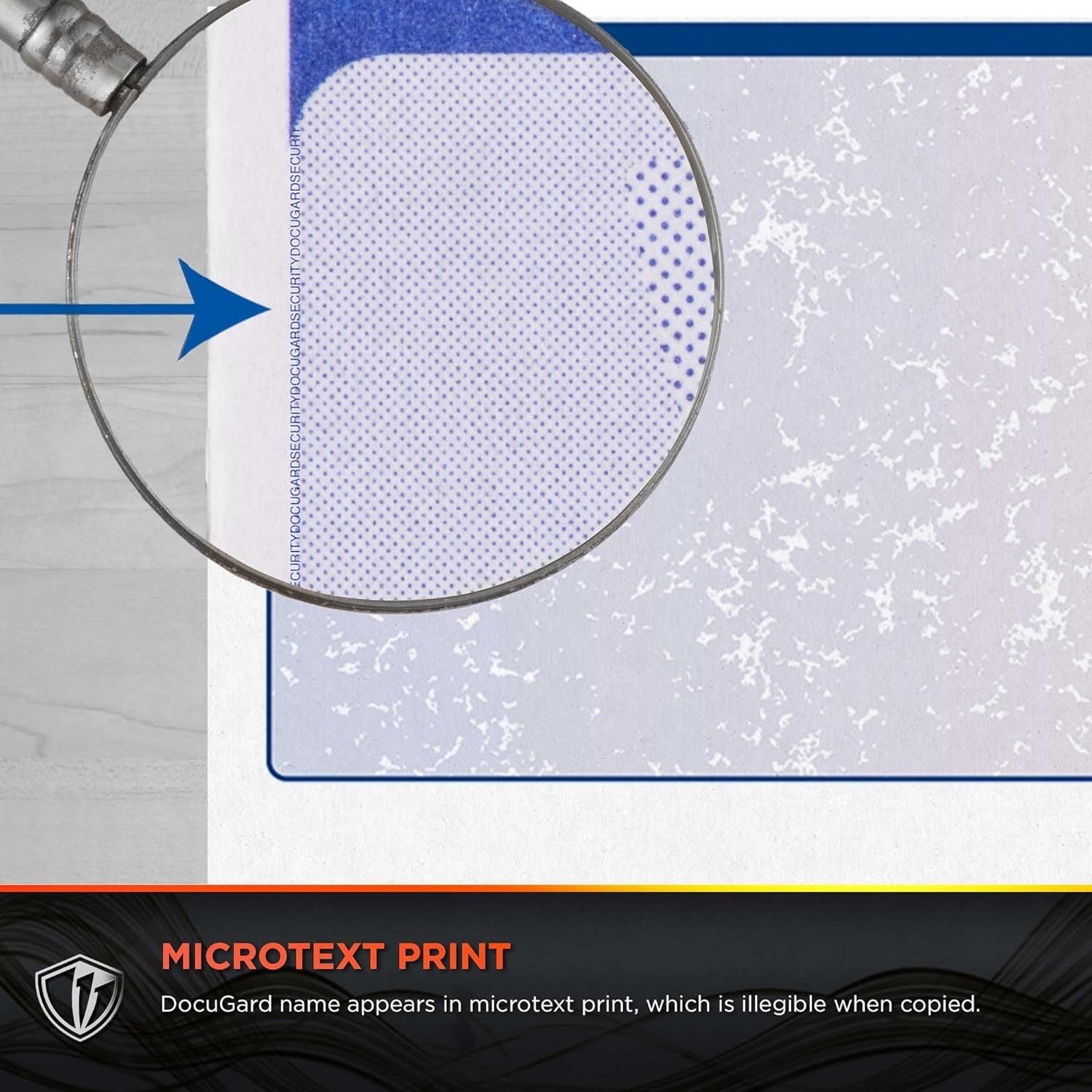 Comprehensive Blue/Red Check Paper – 500 Sheets, 13 Security Features Included