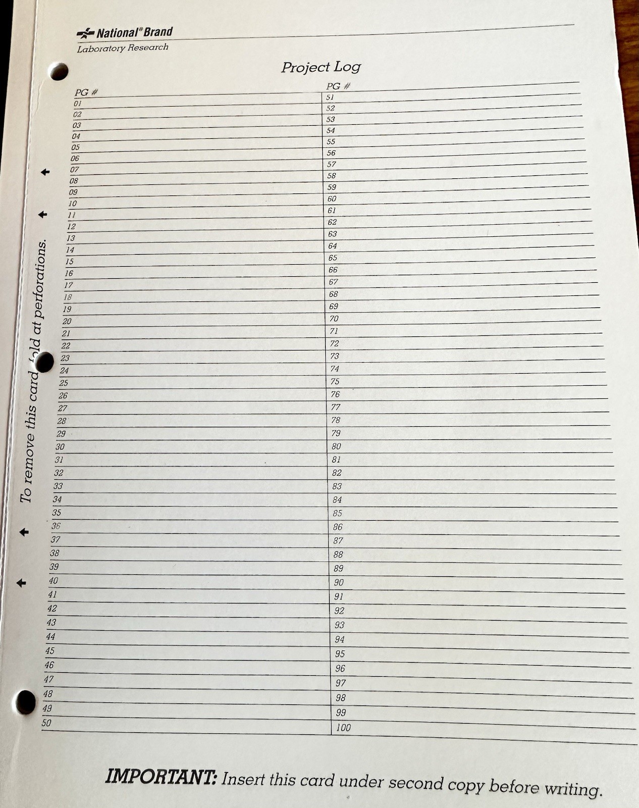 National Brand 43-649 Laboratory Research Notebook, 4 x 4 Quad Ruled, 9-1/4x 11″