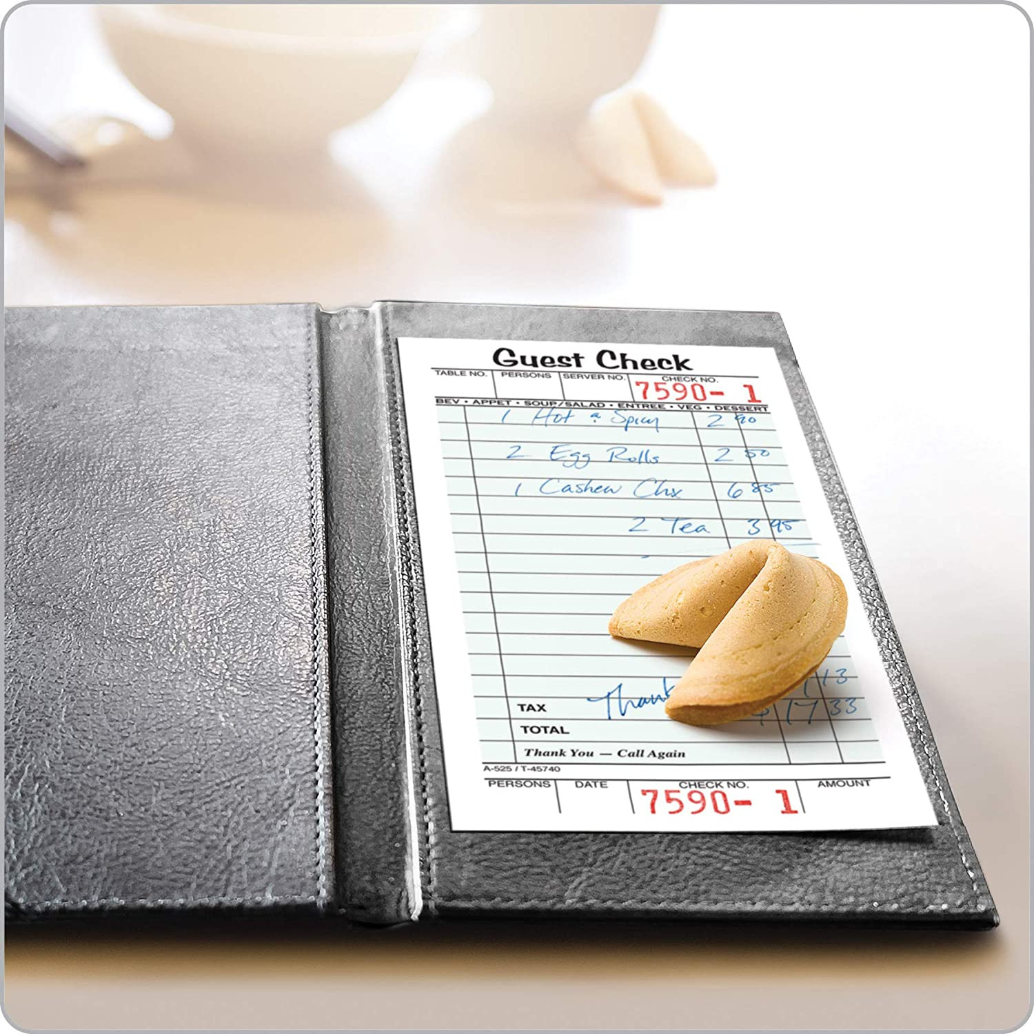Adams Guest Check Pads, Single Part, Perforated Guest Receipt, 8.6 X 17.2 Cm, 5