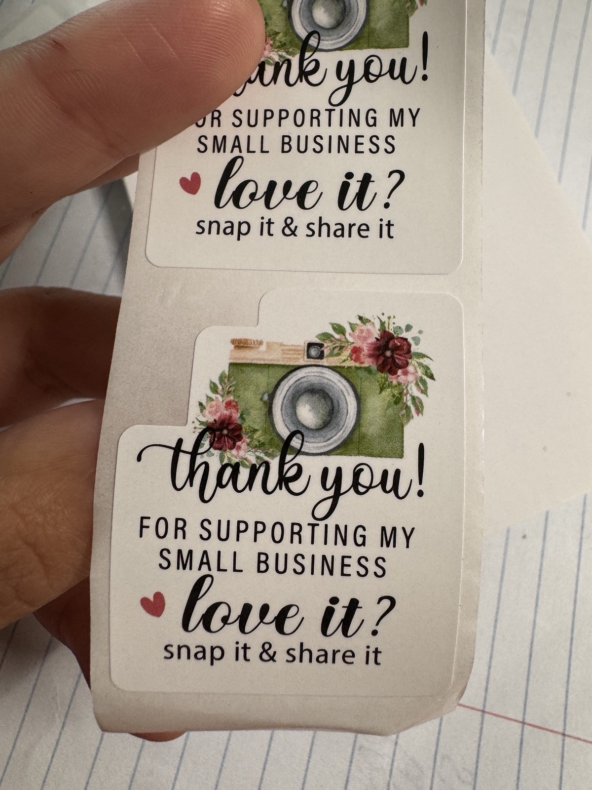 Carbon Copy Receipt Book 50 Sets + Small Business Thank You Stickers Bundle New