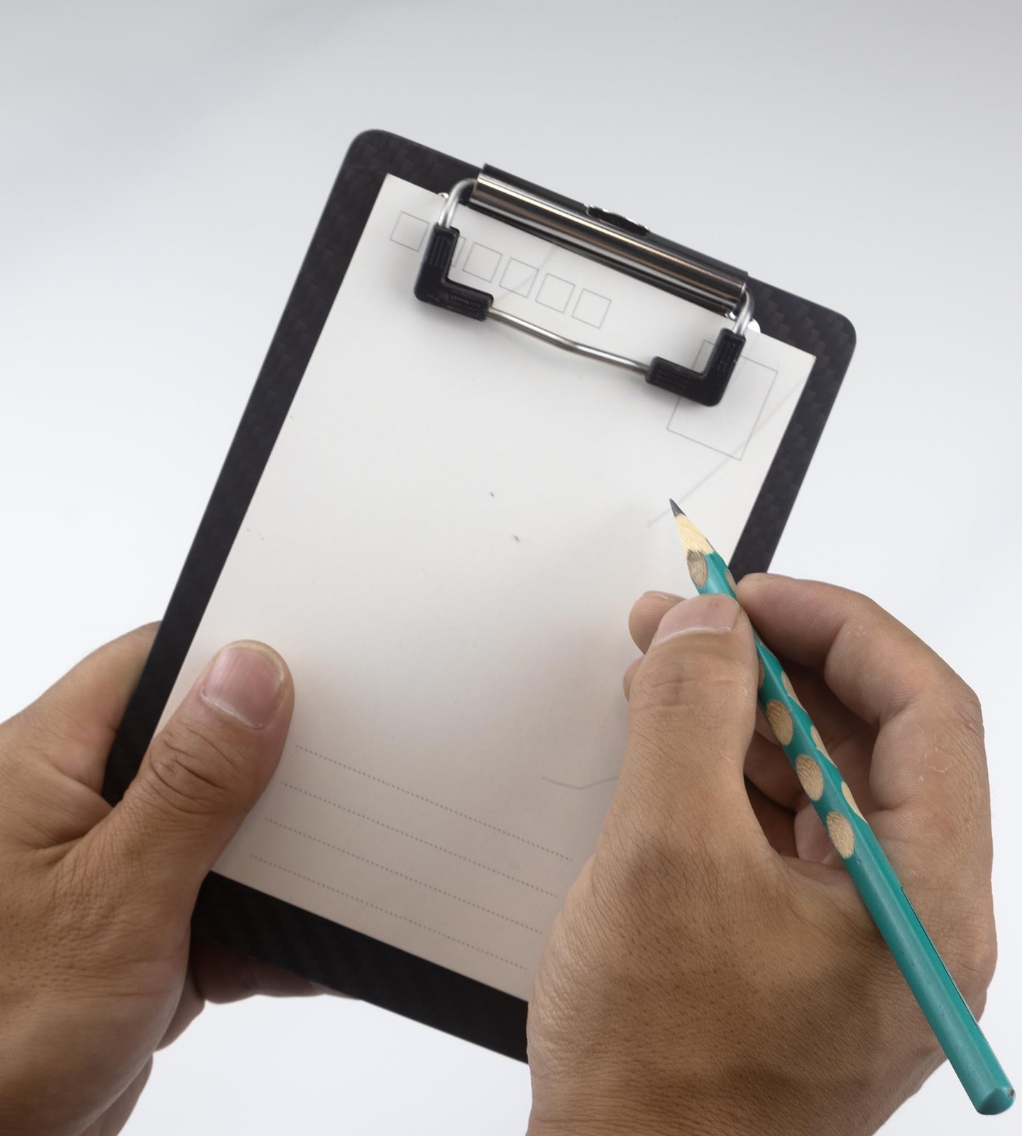 Carbon Fiber Mini Clipboard 4×6,Small Clip Boards A6 Memo Size with A6, Black
