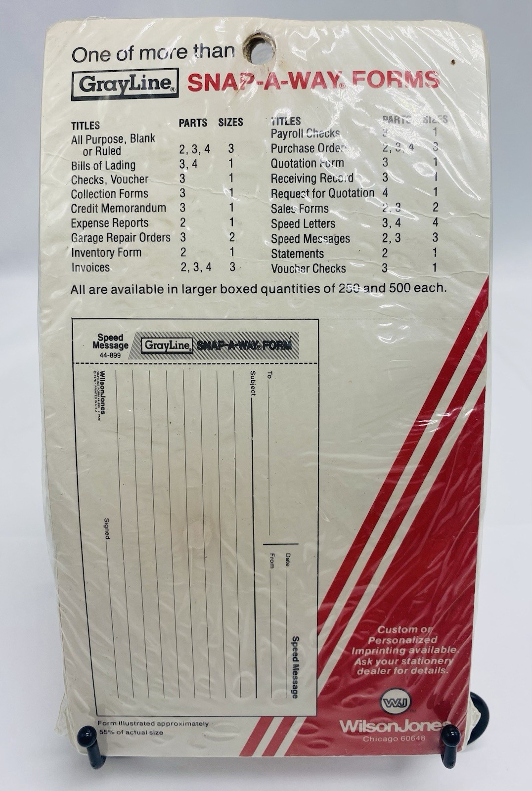 ~NOS~ 1980’s WILSON JONES GRAY LINE SPEED MESSAGES 2 PART 50 SNAP-A-WAY FORM