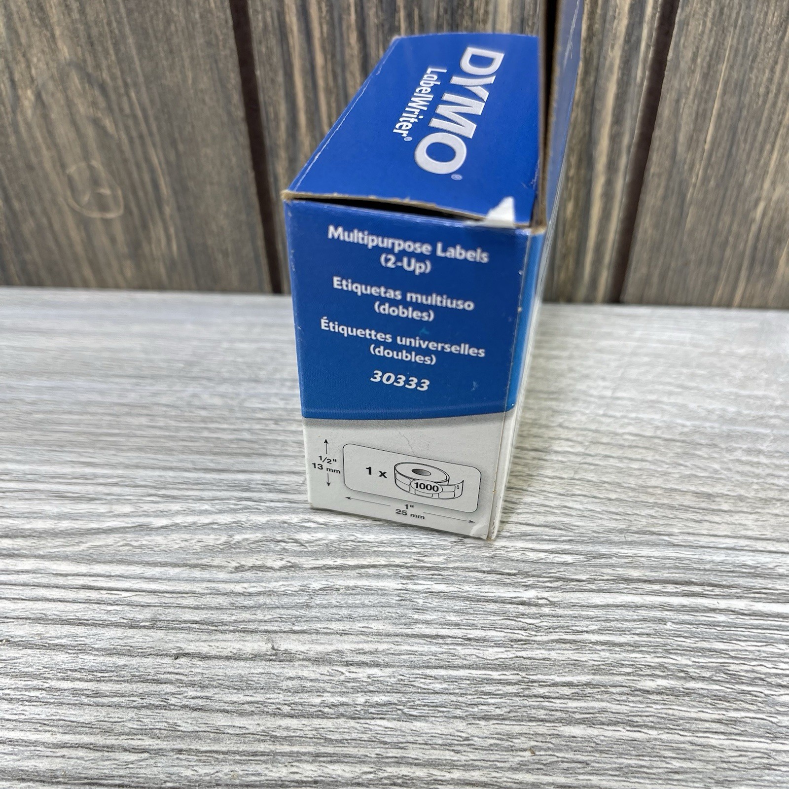 DYMO LabelWriter Multipurpose Labels 1/2 x 1 White 1000 Labels/Roll 30333