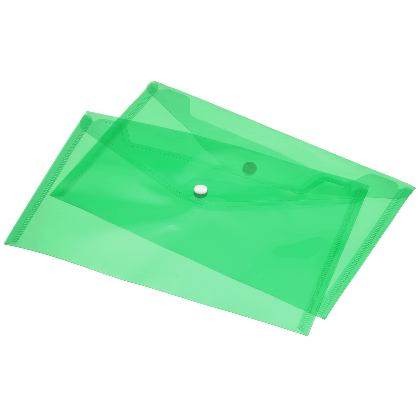 MECCANIXITY File Folders, A5 Size Plastic Envelopes Document Organizer Green