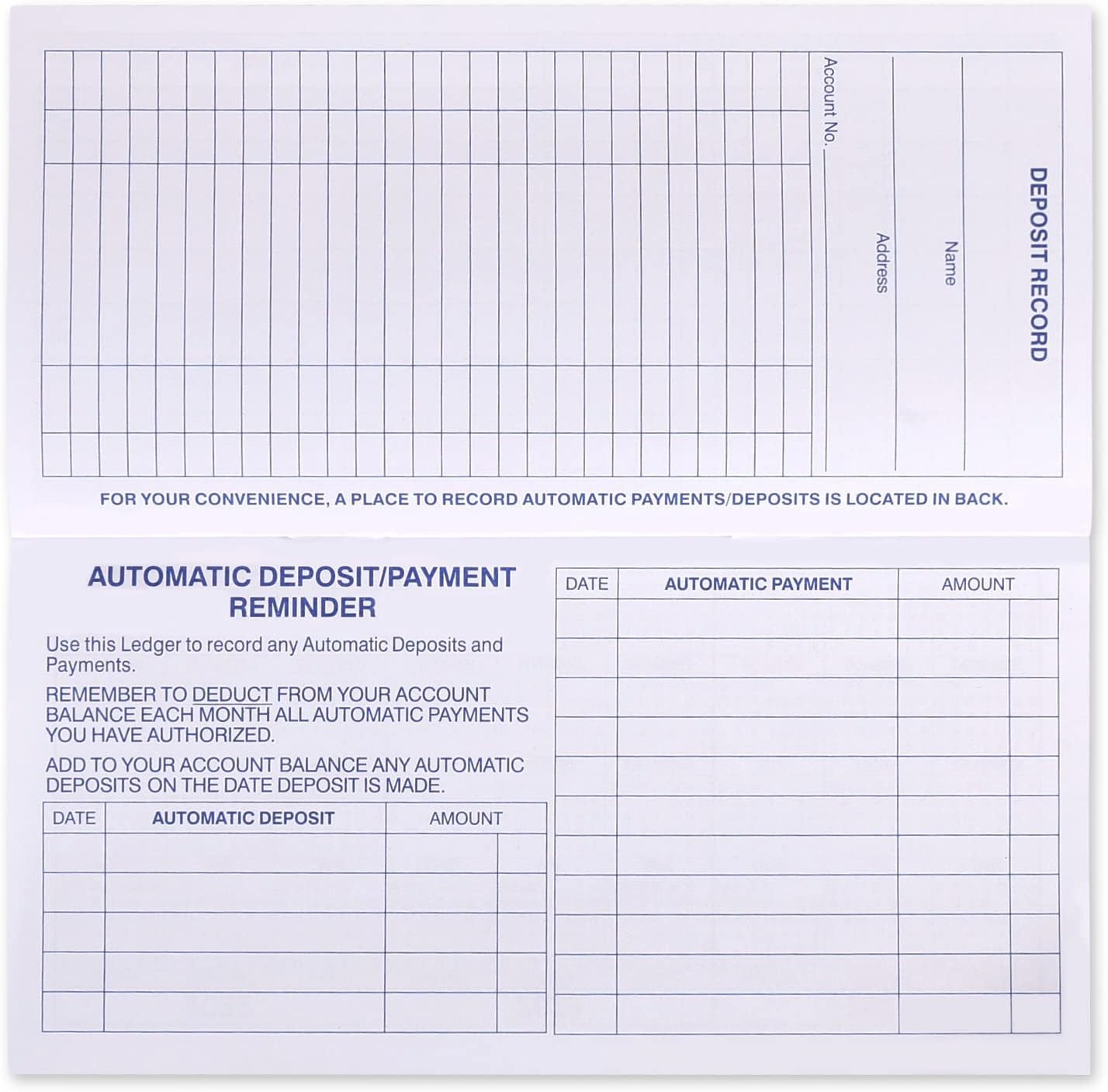 24 PCS Check Registers for Personal Checkbook, Easy to Read Checkbook Registe