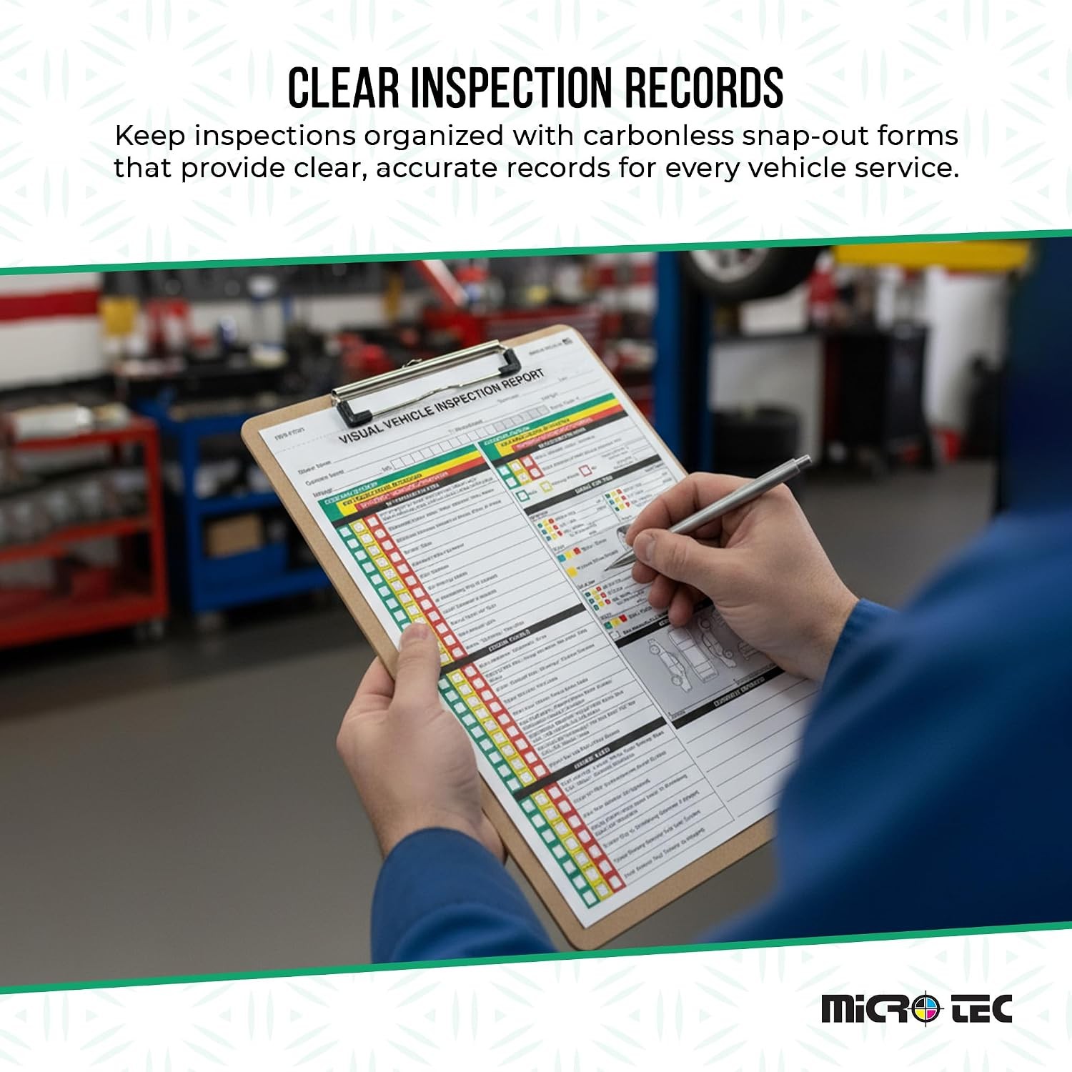 Vehicle Inspection Report Forms 2-Part Carbonless 8.5″ x 11″ Pack of 1000