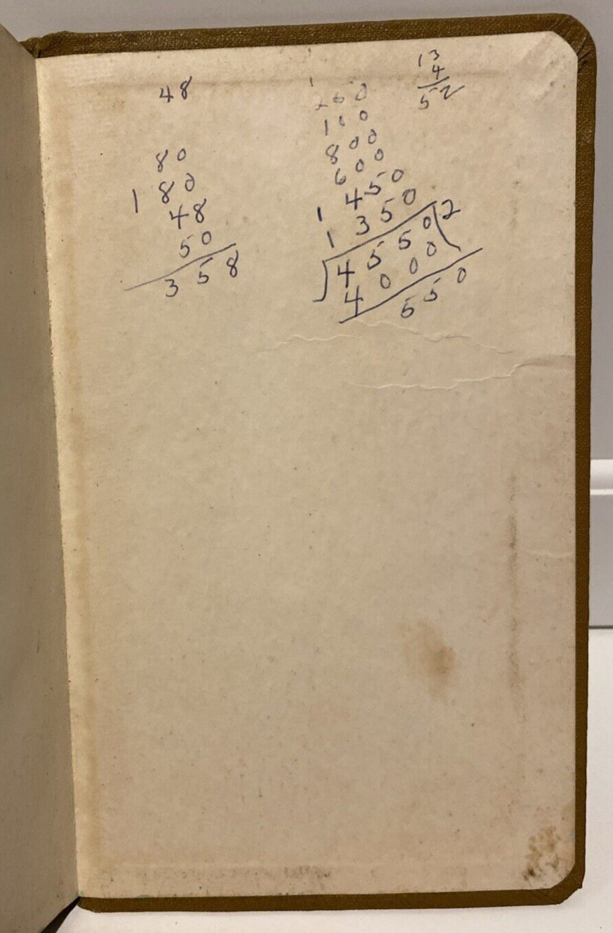 Vtg Boorum & Pease 586 Standard Cut Leaf Time Book Partially Used Jean Ann Coal