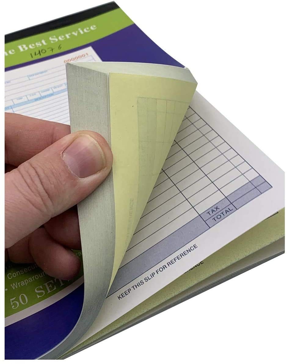 5 Pack Large Sales Order Book Receipt Invoice Duplicate Carbonless Copy 50 Sets