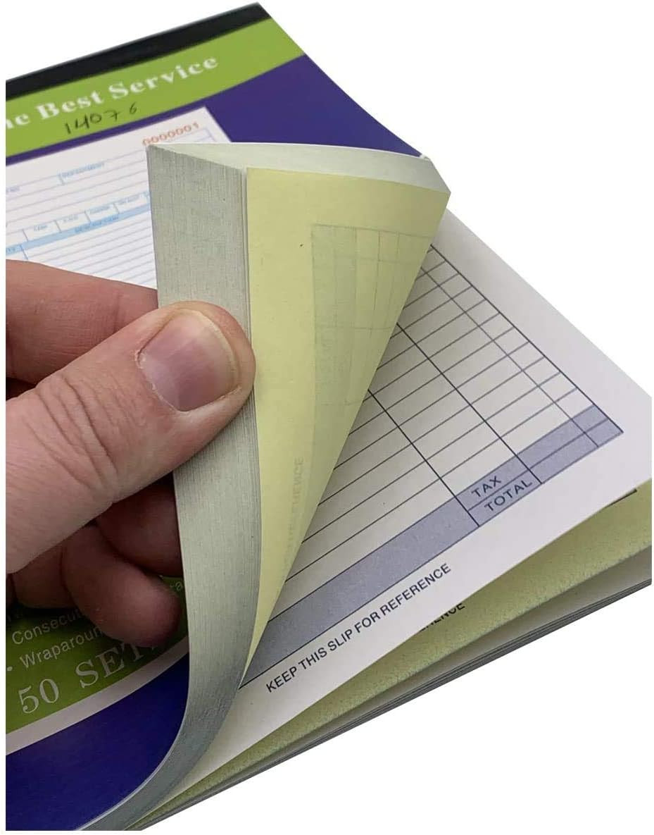 5 Pack Large Sales Order Book Receipt Invoice Duplicate Carbonless Copy 50 Sets