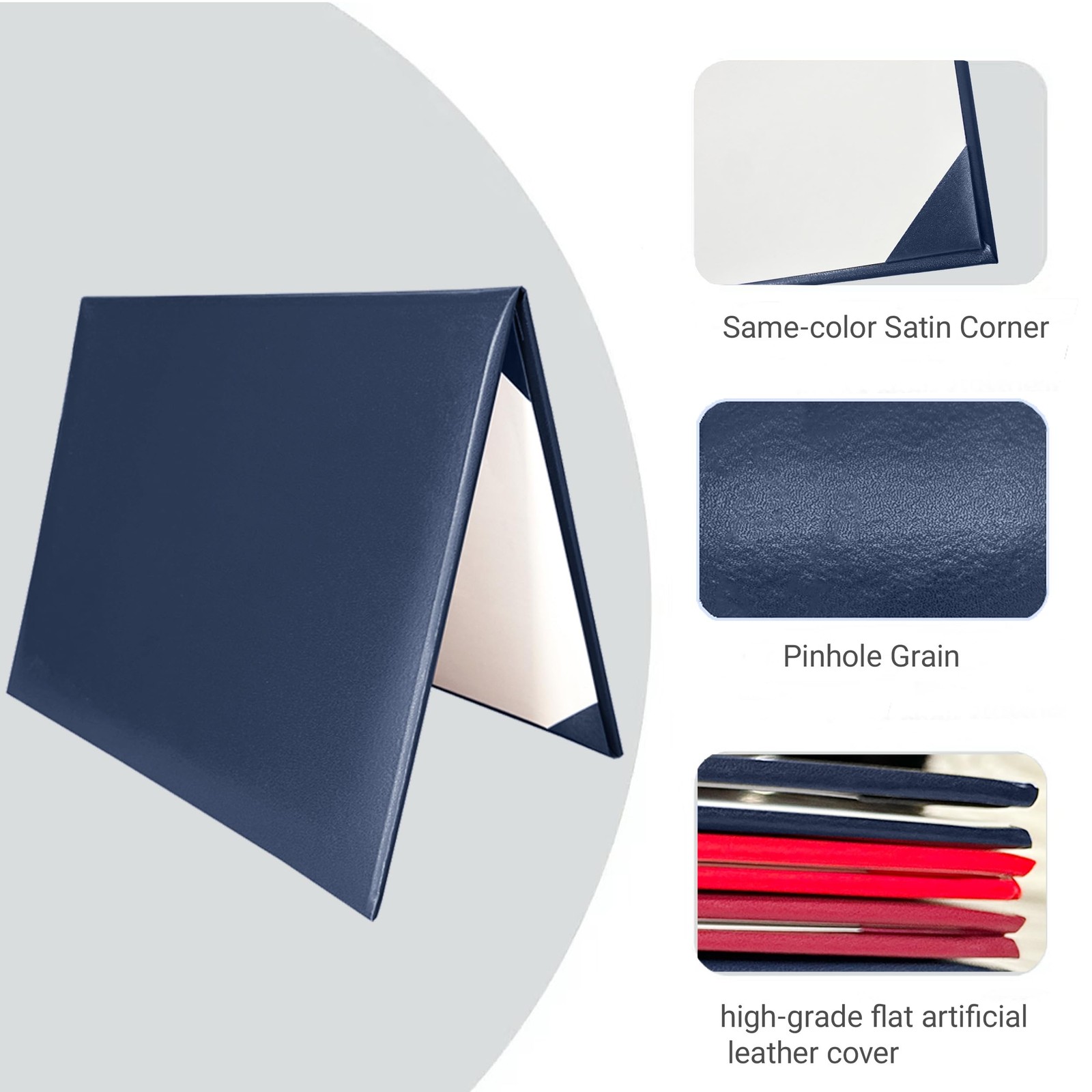 Yotopzy Diploma Cover 8.5“X11” Graduation Holder 1-Pack, Navy Blue