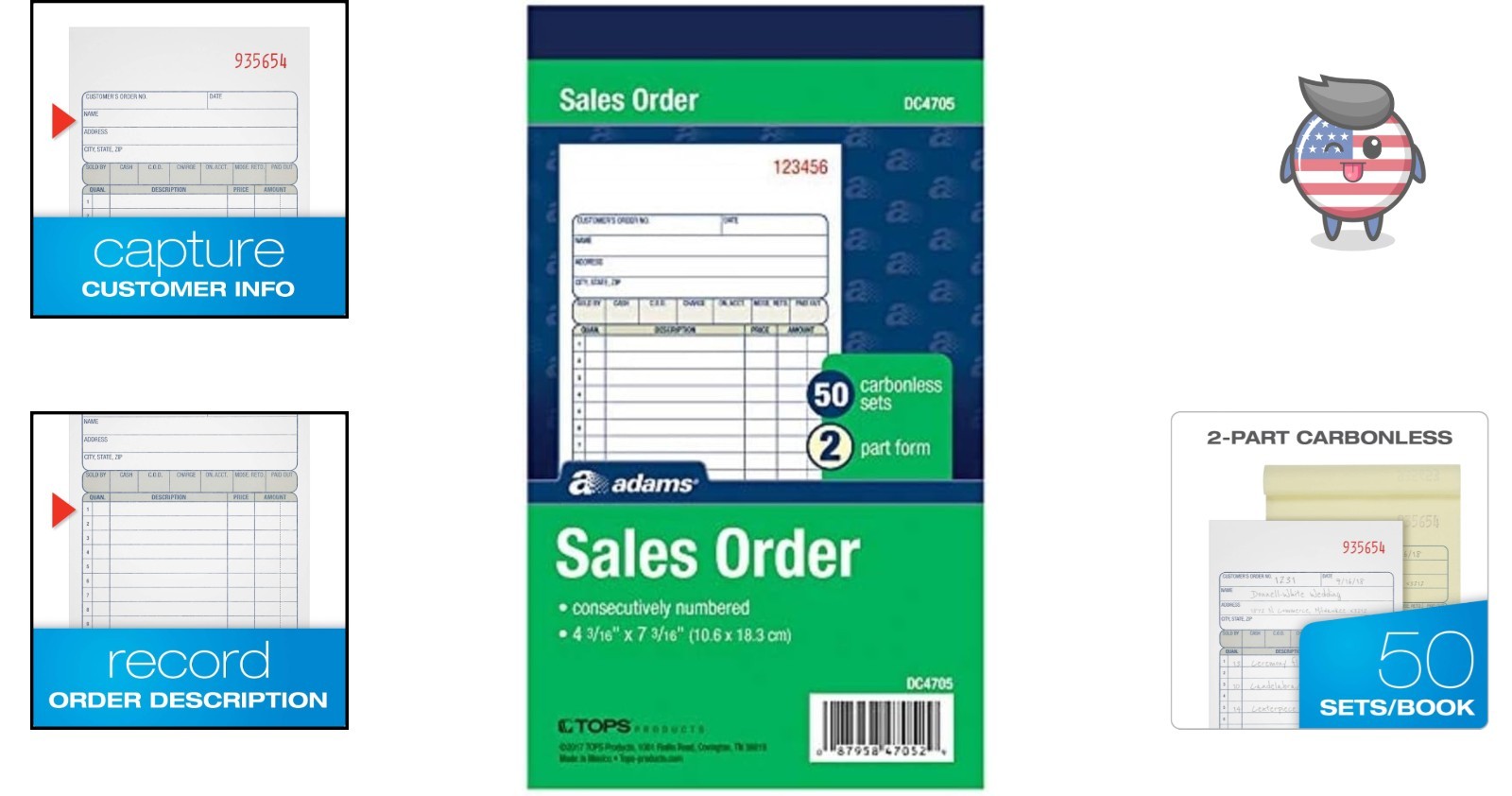 Effortless Order Tracking – 2-Part Carbonless Sales Order Books, 50 Forms/Book