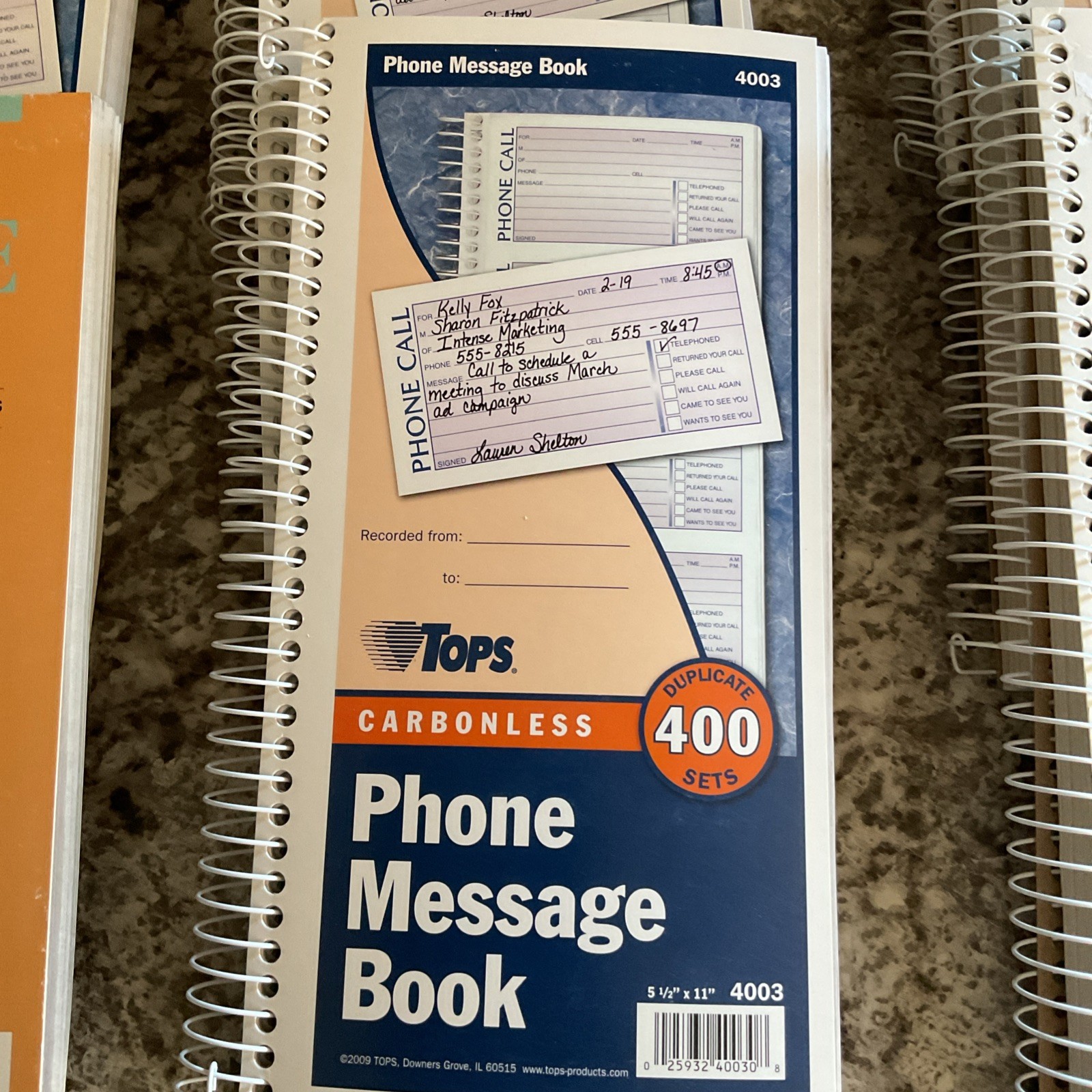 Phone Message Books Carbonless Spiral Lot Of 11 Office Depot, Tops 5 1/2X11