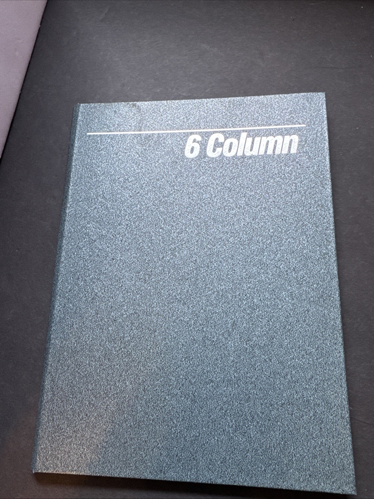 National Brand 6 Column Record Book No. 56-306 Blue Granite Grain Cover 80 Pages