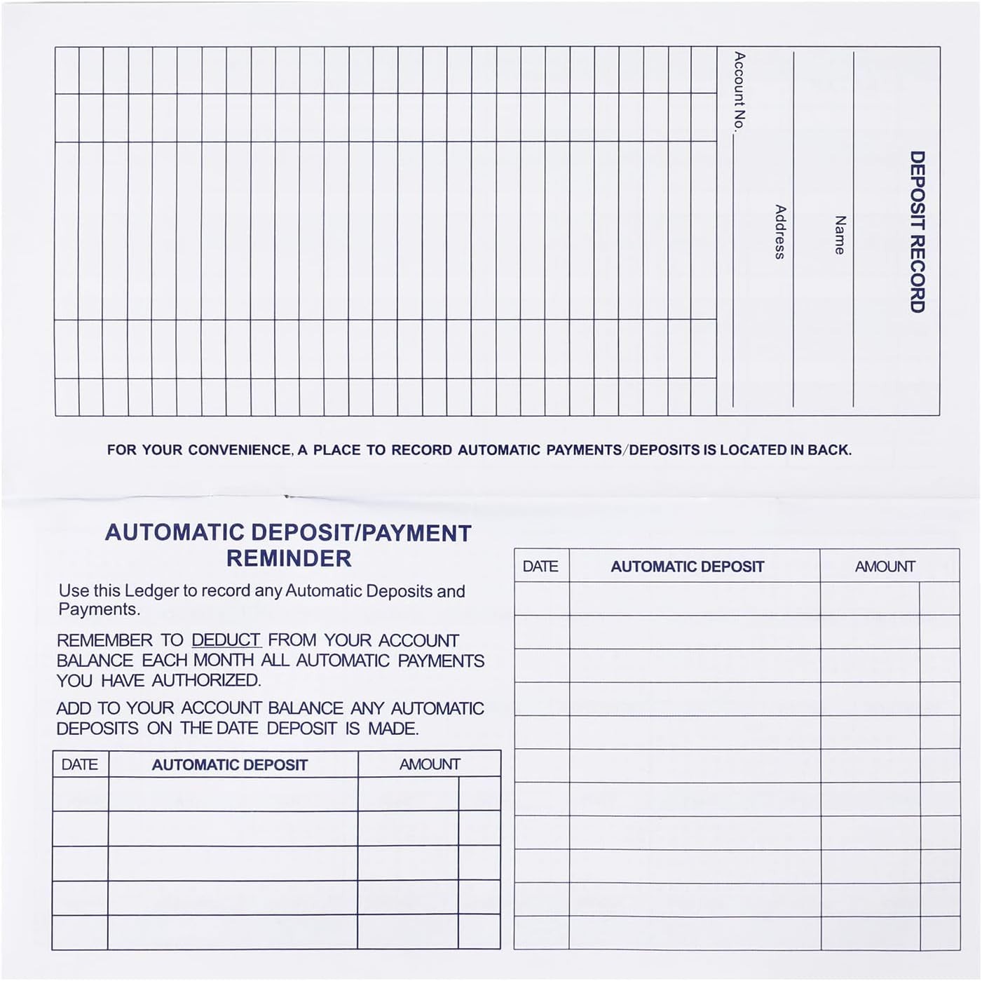 20 Pack Checkbook Register Ledger Books Blank Transaction Log Personal Business