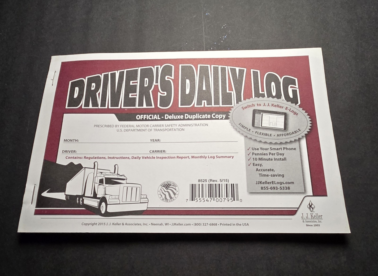 Driver Daily Log Book