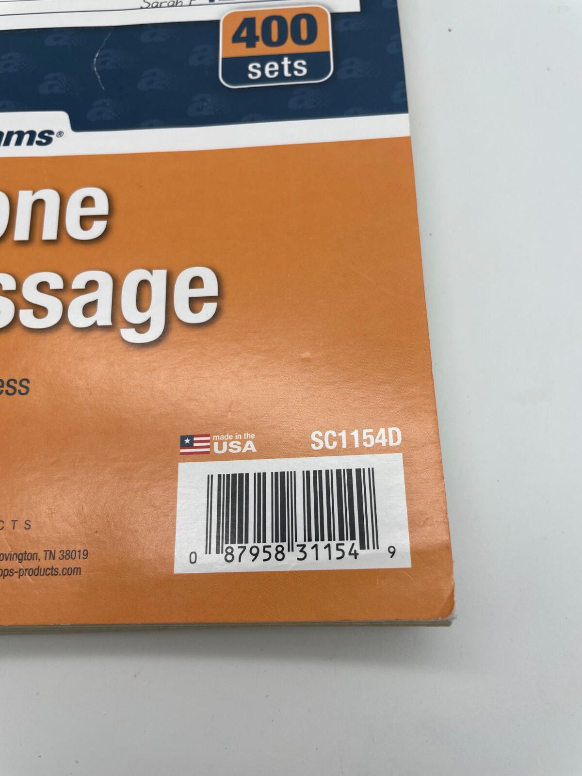 Adams Phone Message Book Carbonless Duplicate SC1154D 2019