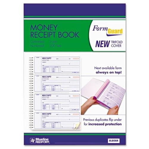 Rediform 8L808R Prestige Money Receipt Book 100 Sheets Carbonless