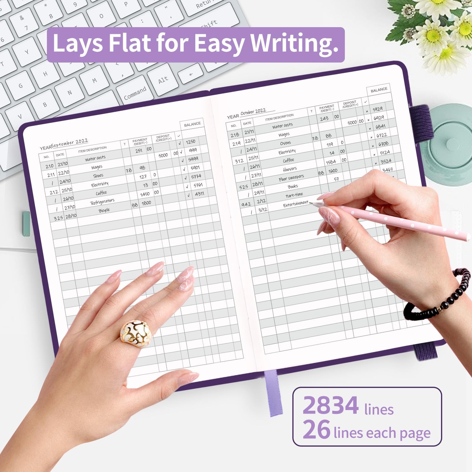Check Registers for Personal Checkbook, Checkbook Register with Check & Trans…