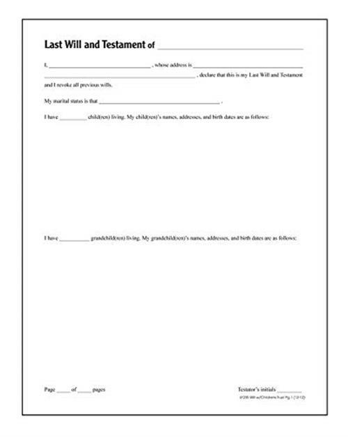 Adams Last Will & Testament Premium Collection, Forms and Instructions