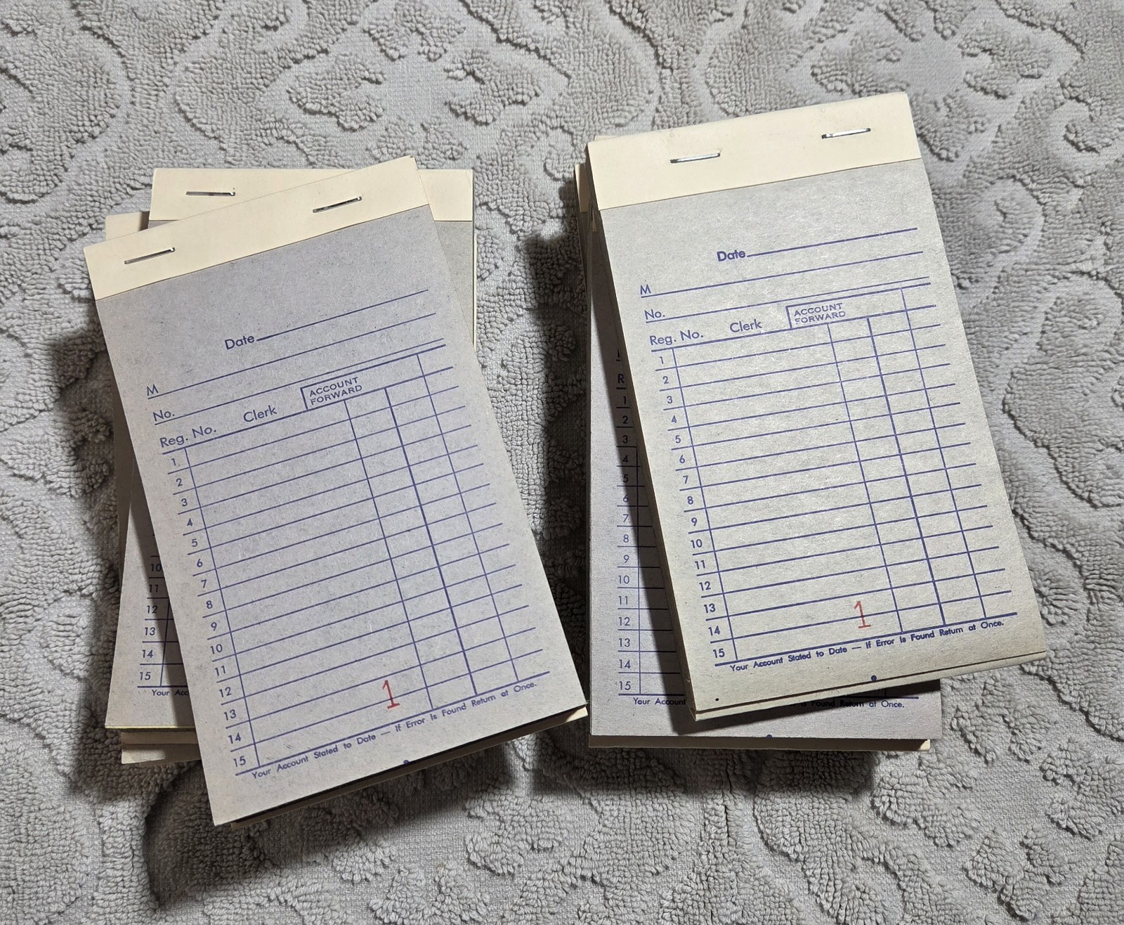 Bill Receipt Books Set Of 8