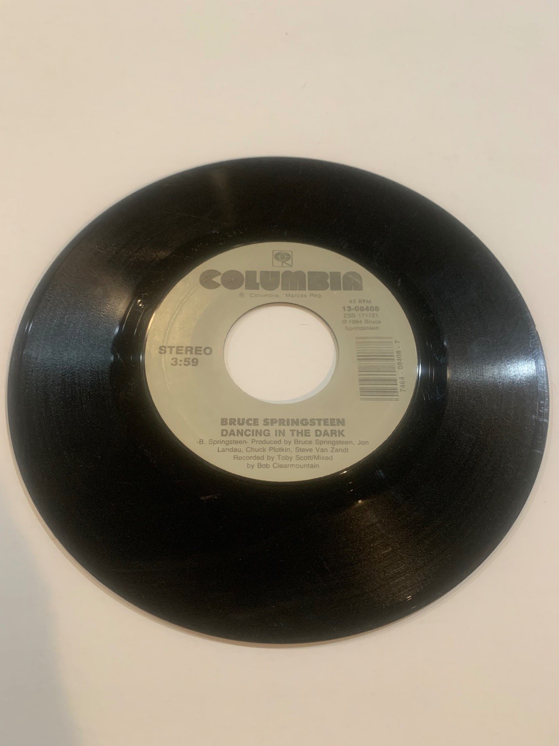 Columbia Bruce Springsteen Pink Cadillac Dancing in the Dark 45 RPM