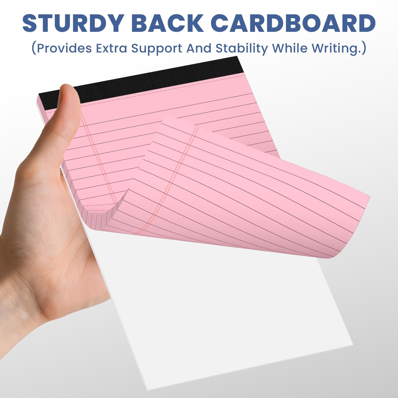 Ciphyfee 6pcs Small Note Pads, Pink Notepads 5×8 College inches,