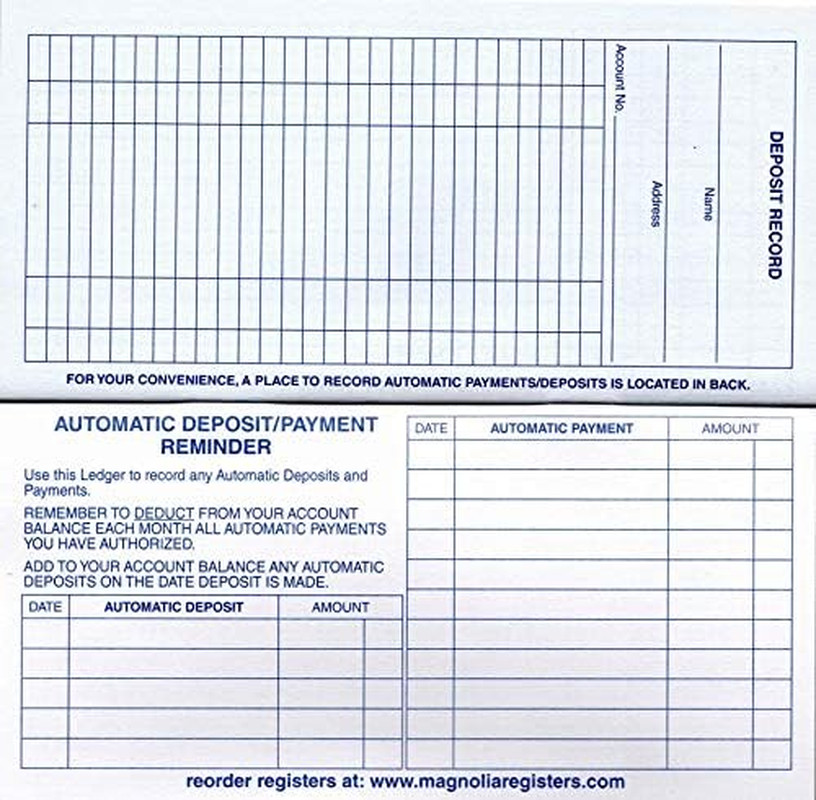 Magnolia Registers 12 Check Registers, 2024-2025-2026, for Personal Checkbook