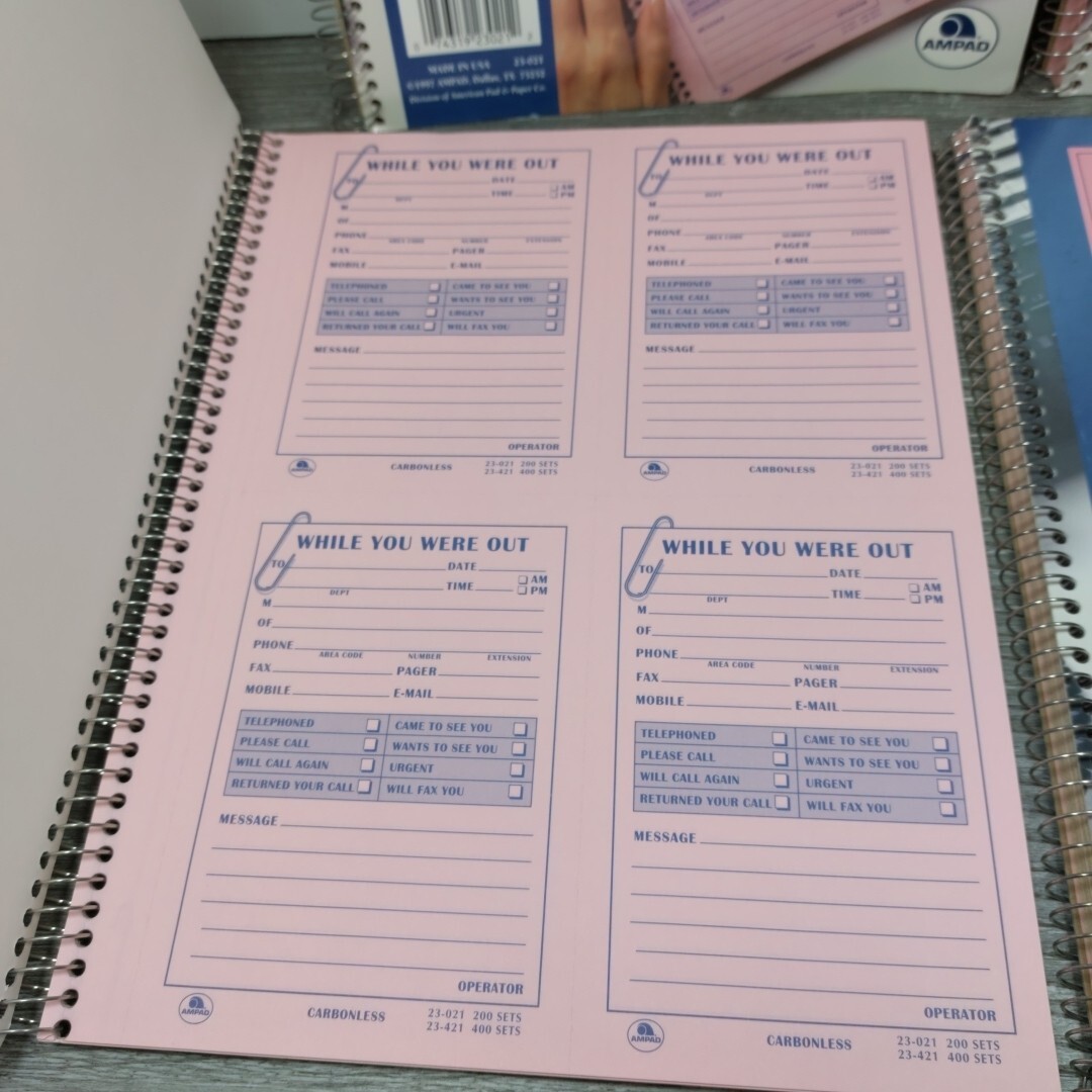 5 – Ampad Duplicate 200 Message Sets Telephone Message Form“While You Were Out”.