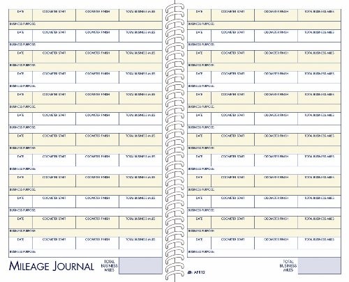 Adams AFR12 Vehicle Mileage/Expense Journal 64 Sheets 8.5″x5.5″ White