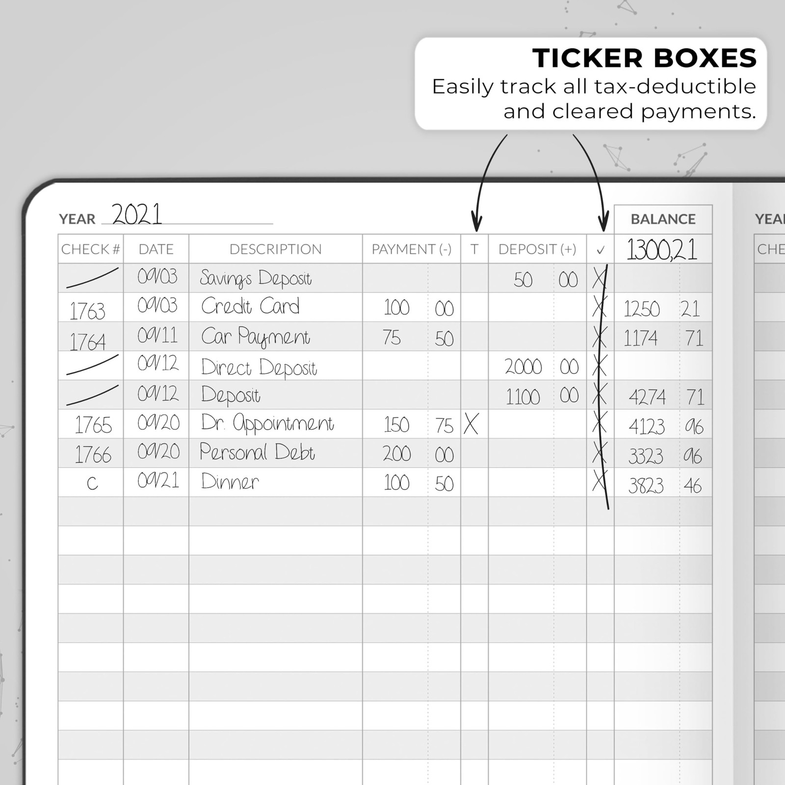 Skyline Check Register – Accounting Ledger Log Book for Income & Expenses – T…