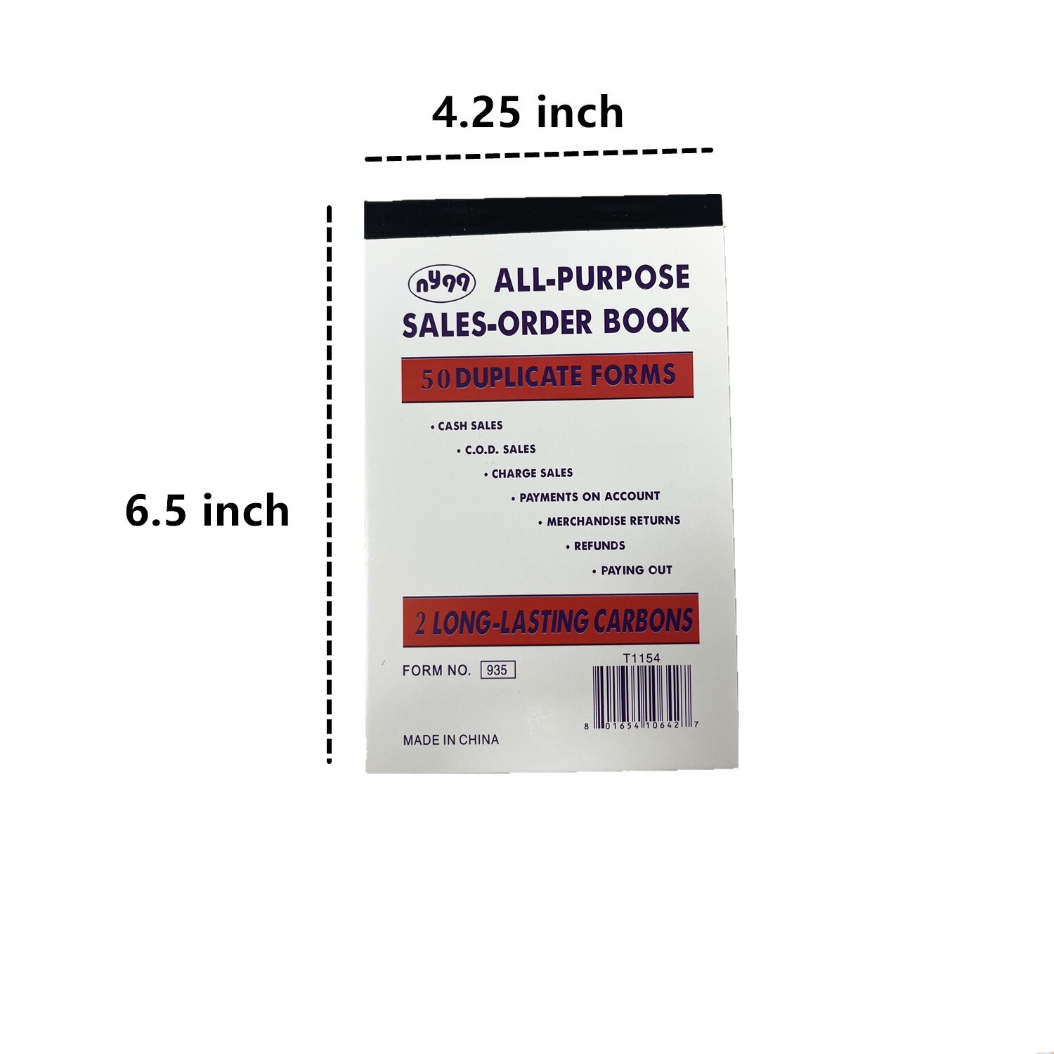 10 Pack Sales Book Order Receipt Invoice Carbonless Copy 50 Sets 4.25″ X 6.5″
