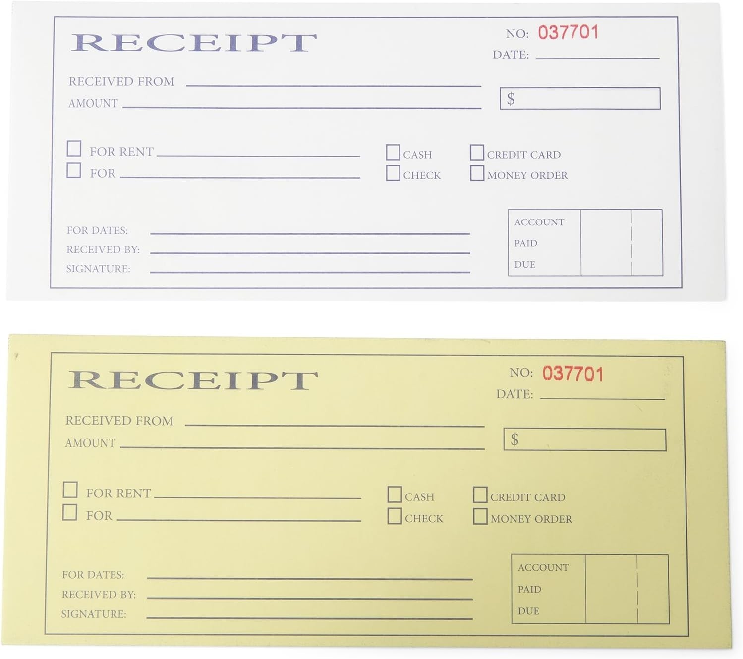 Compact 2-Part Carbonless Receipt Book for Small Business Transactions – 50 Sets