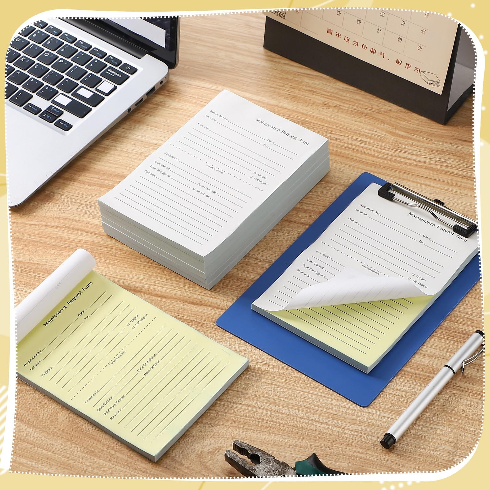 400 Sets Maintenance Request Book Forms 2 Part Carbonless 4.7×7.1 Inch Log