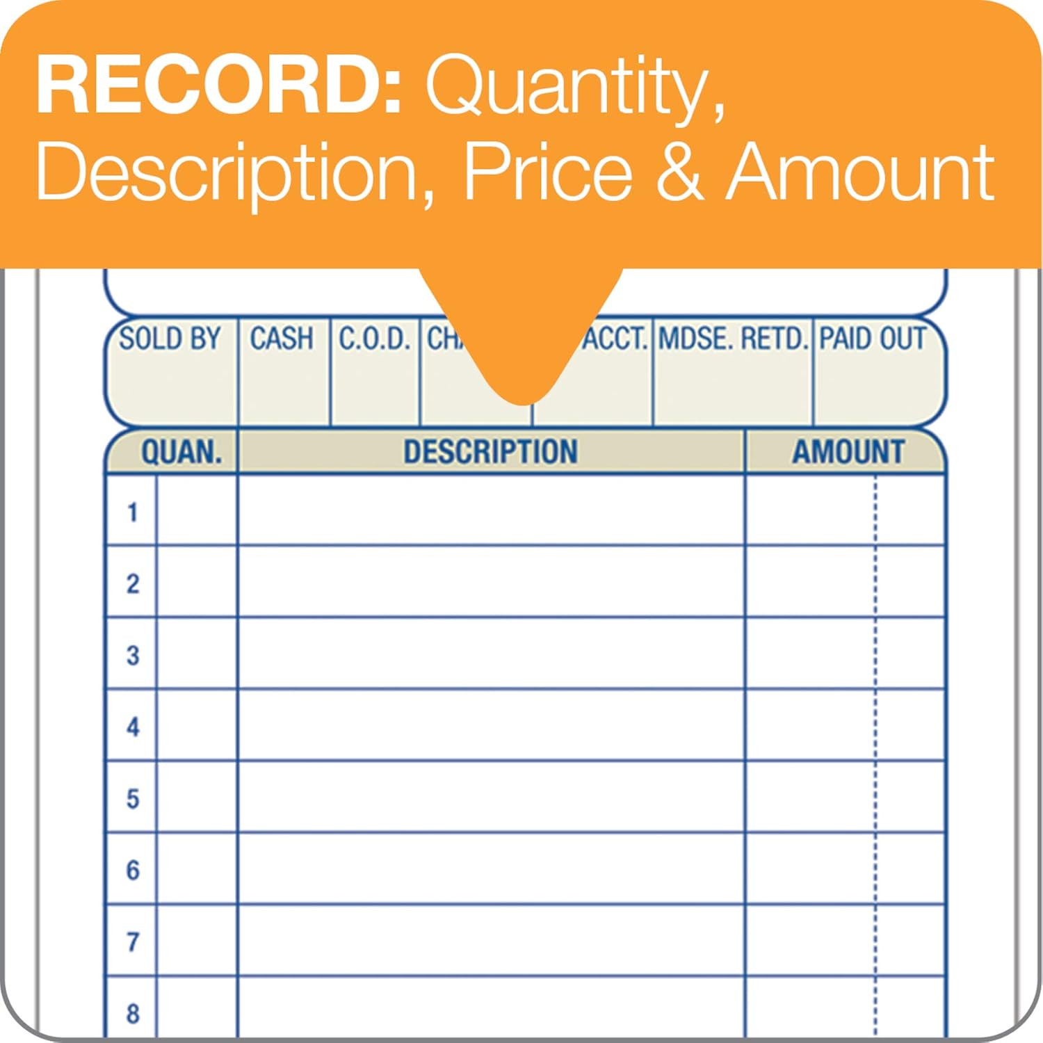 Sales Order Book, 2-Part, Carbonless, White/Canary, 3-11/32 X 7-3/16 Inches, 50