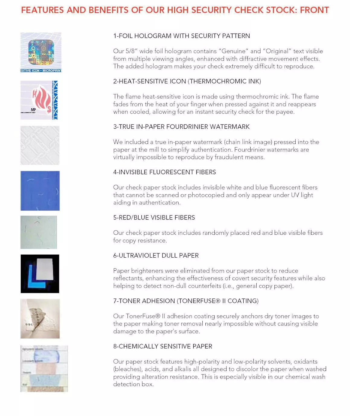 Premium High Security Check Paper with Hologram & 22 Security Features