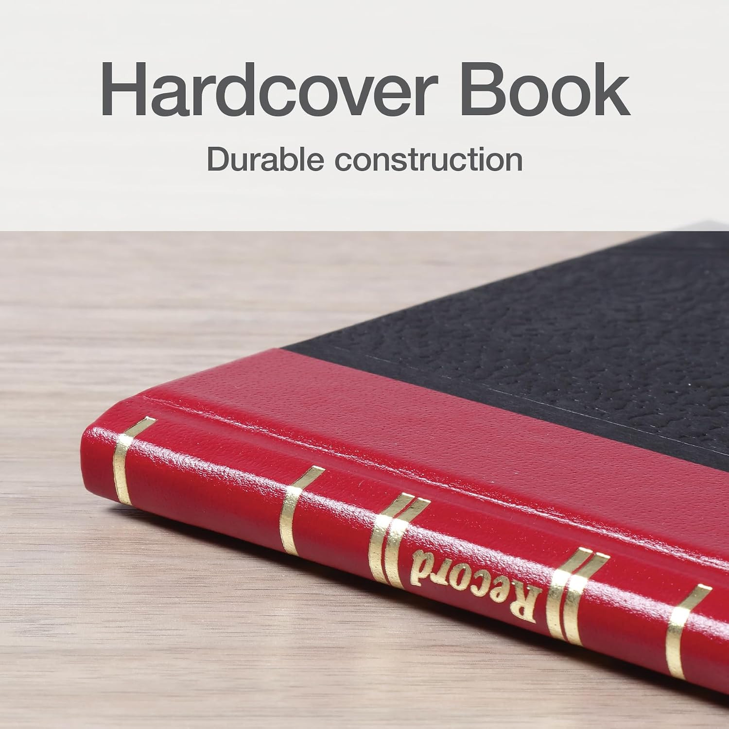 96304 Record/Account Book, Black/Red Cover, 144 Pages, 5 1/4 X 7 7/8