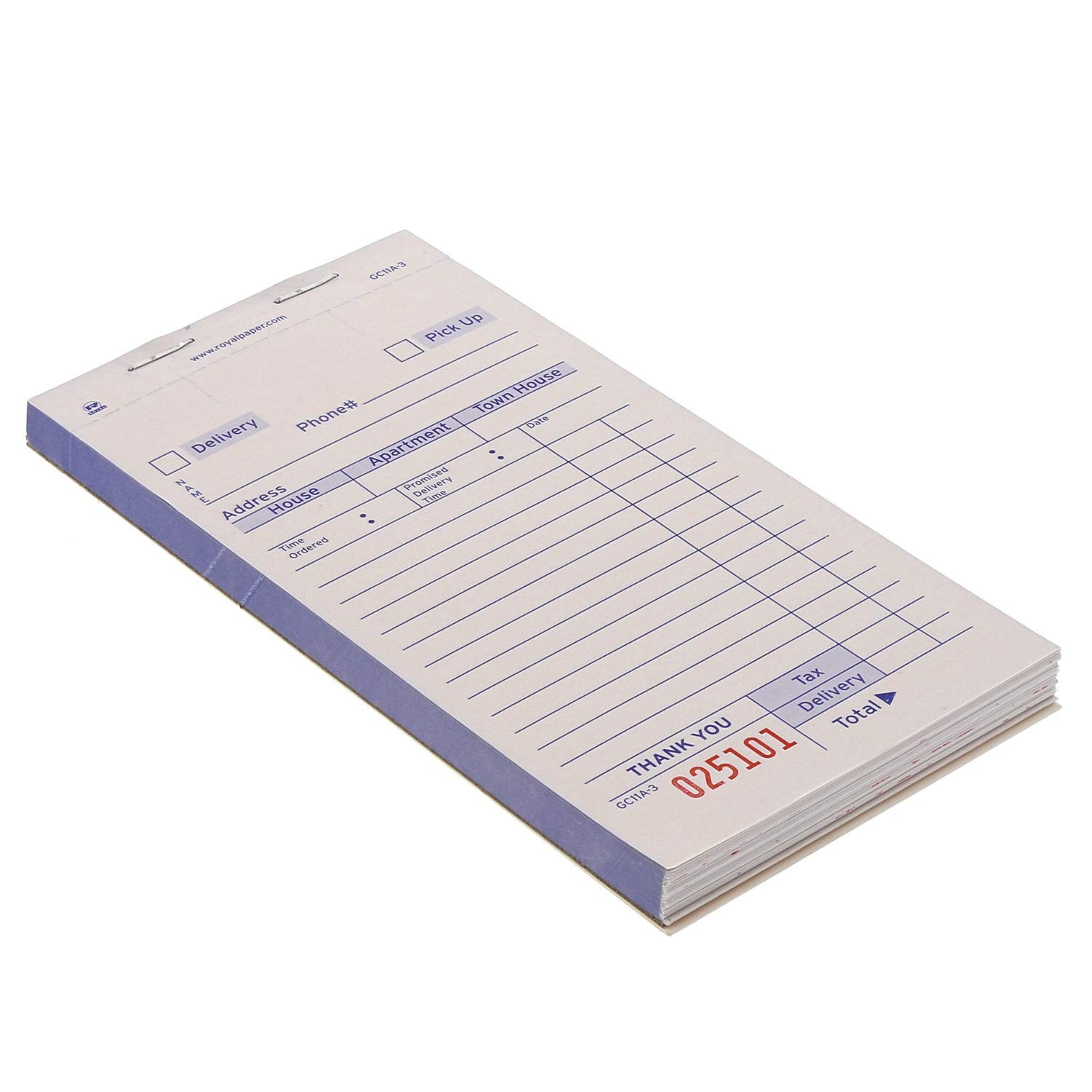 Amercareroyal Guest Check Pad 14 Lines Three-Part Carbonless 3.4 X 6.69 50