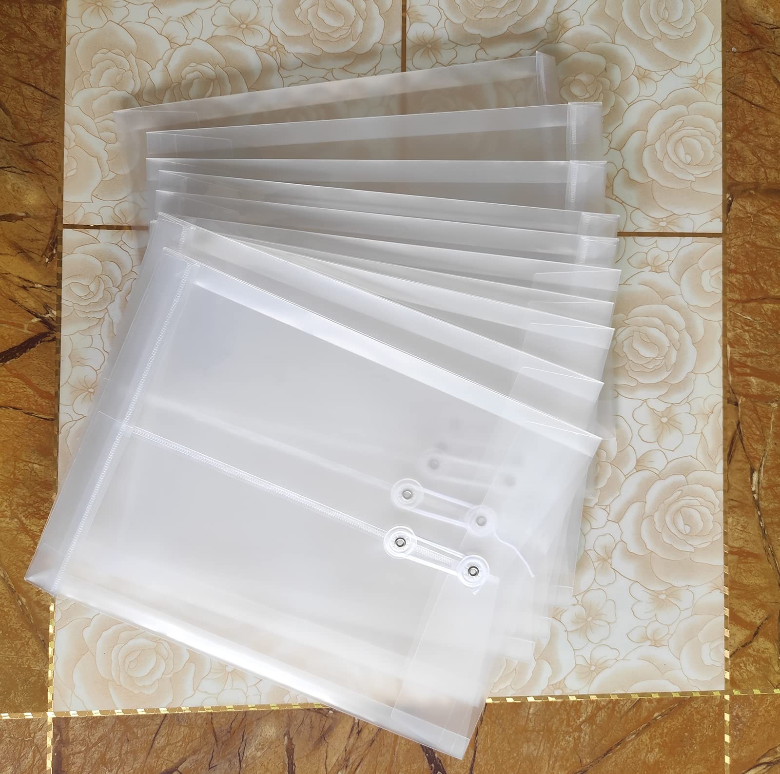 Letter A4 Size Poly String Envelope with Expandable Gusset,Clear Clear