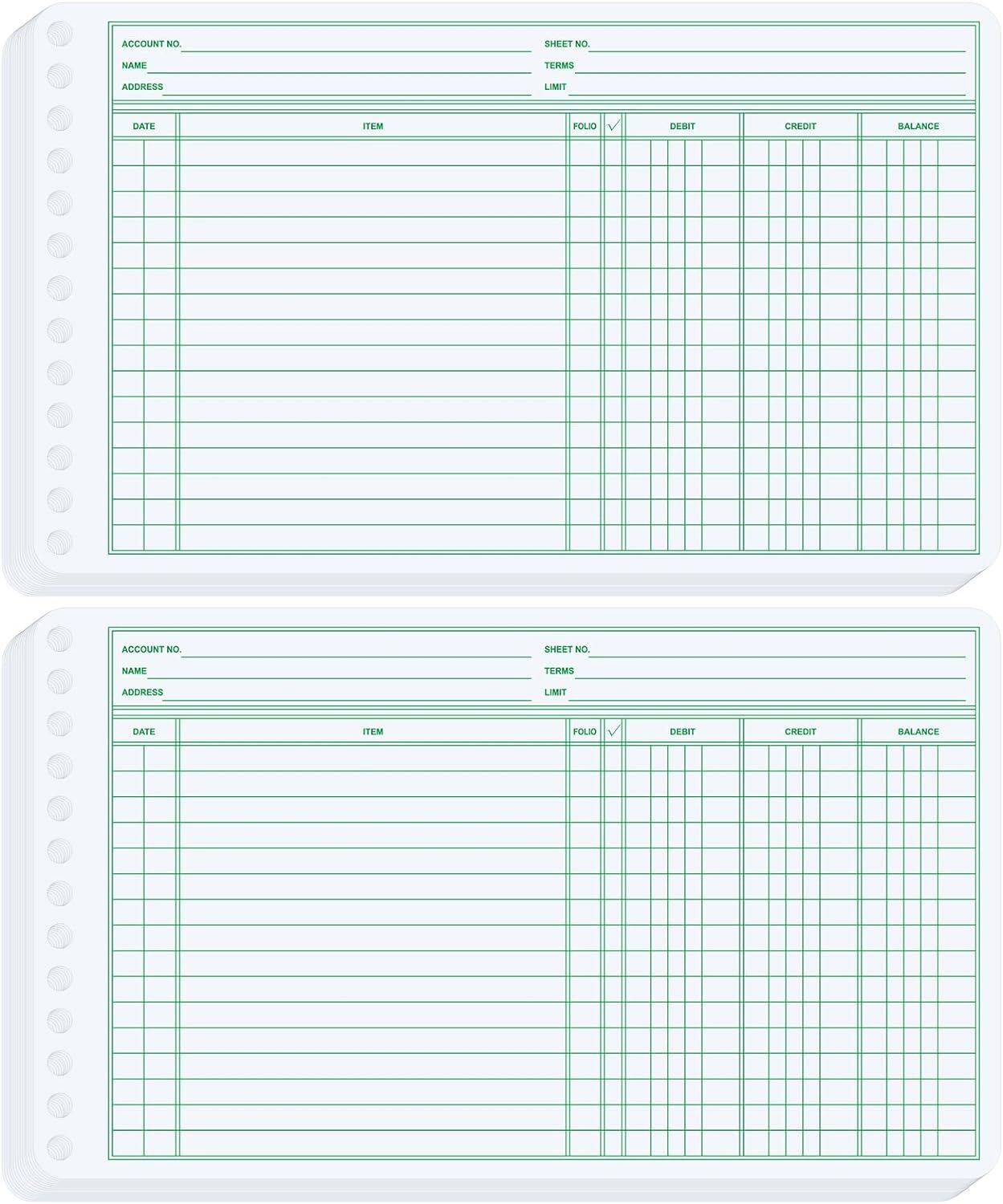 200 Pcs Ledger Sheets 5″ X 8.5″ Extra Sheets Ledger Paper Ledger Books for Bookk