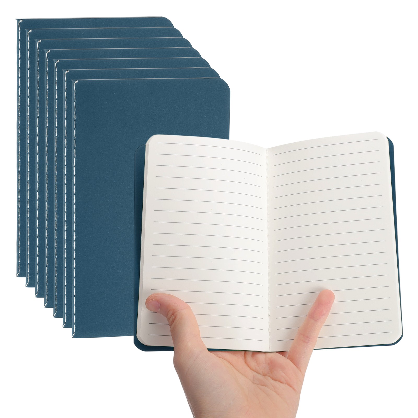 5 Pack A6 Notebook, A6 Journal Mini Notebook Pocket Kraft,Blue Tone