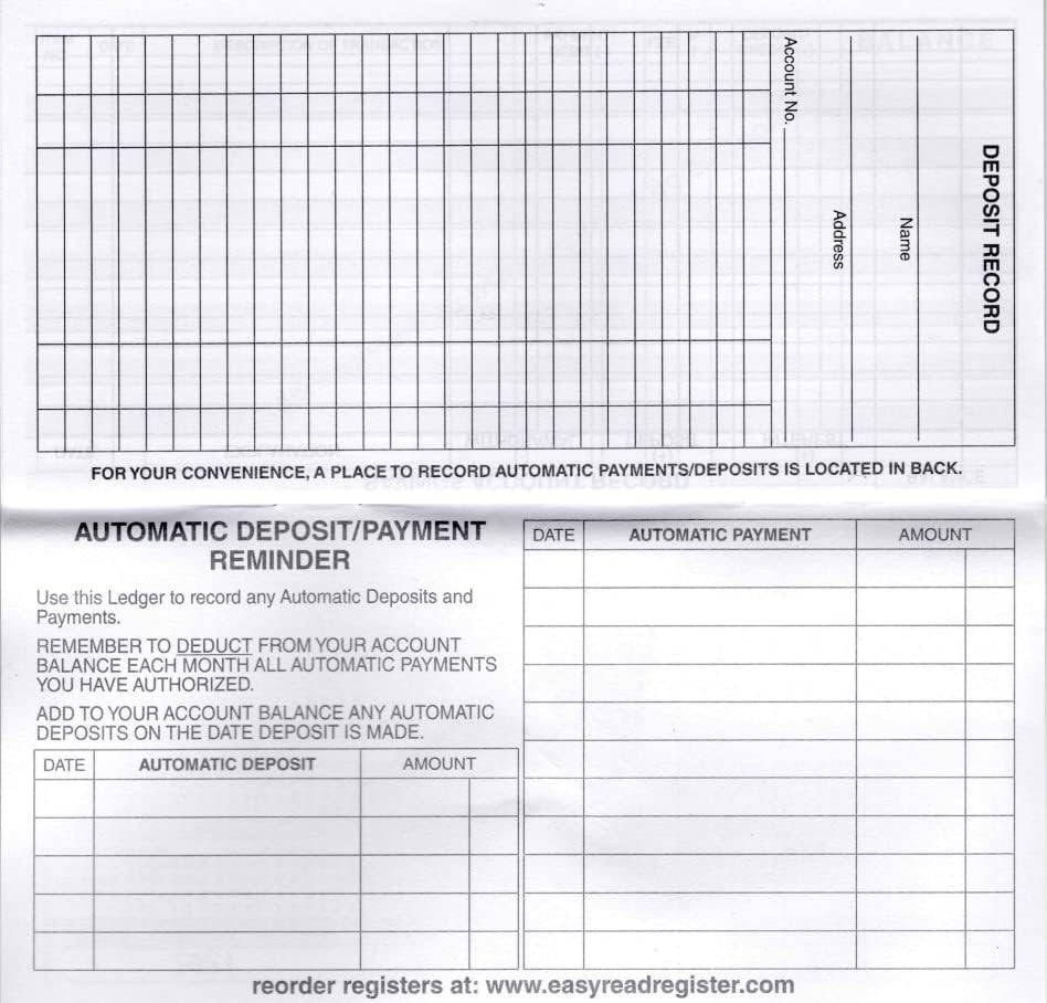 12 Pack Checkbook Registers with 2025 2026 2027 Calendars Made in USA
