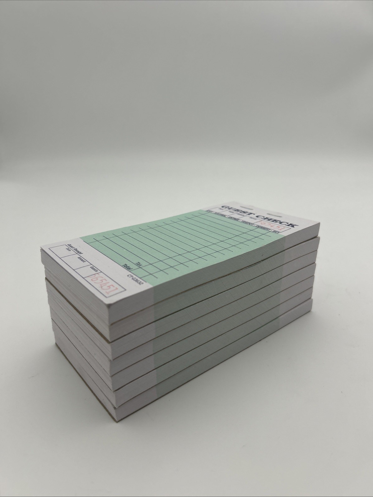 Restraunt Guest Checks 50 Tickets (Lot of 7 Pads) Single Page Card Stock
