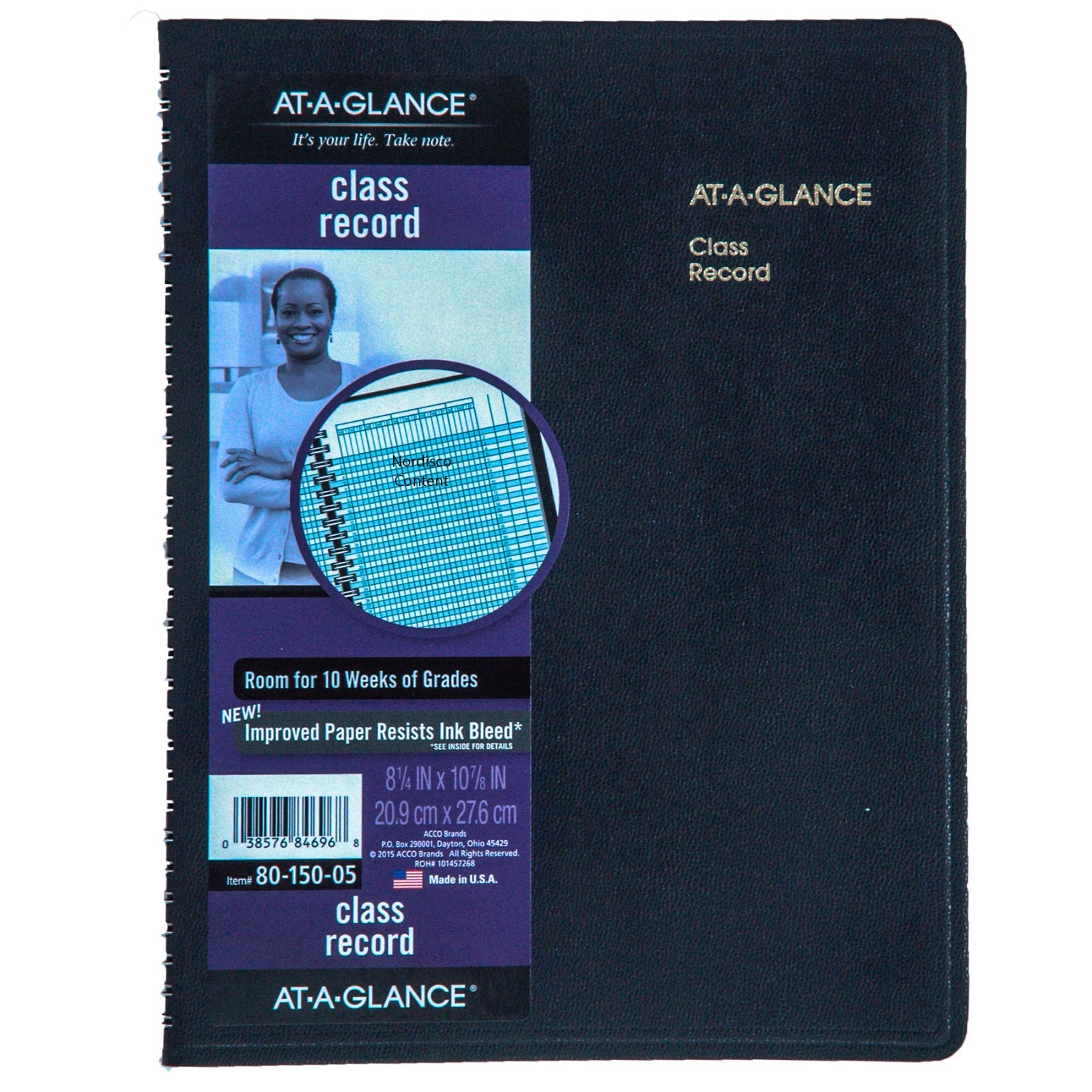 At-A-Glance 80-150, 80-150-05 Class Record Book, 8-1/4 x 10-7/8″